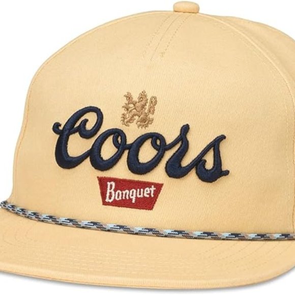 Officially Licensed Coors Banquet Beer Coachella Rope Hat, Lemon, Snapback, NWT - Picture 1 of 1